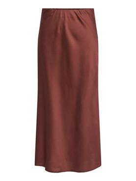 Gonna Longuette Only Chigo Ankel Satin da Donna - Marrone