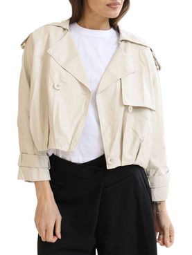 Trench Yes Zee Crop da Donna - Avorio