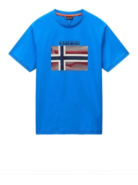 T-shirt Napapijri S-Lari da Uomo - Blu