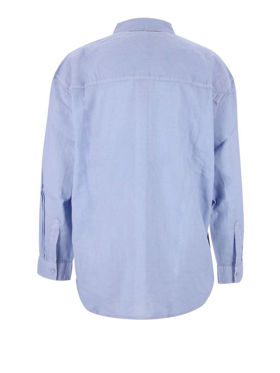 Pepe Jeans Paiton Camicia Corta Donna, Scollo A V, Volant, Vestibilità Crop, In Voile Leggero