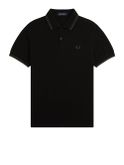 polo fred perry twin tipped da uomo - nero