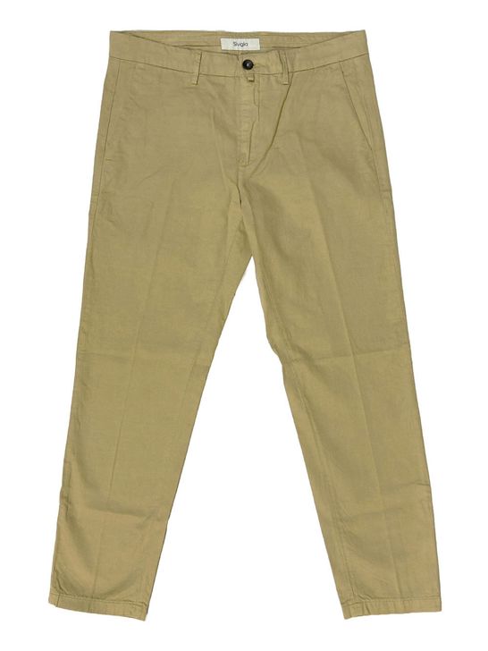 Pantalone Chino Siviglia Saba da Uomo Verde Zedstore