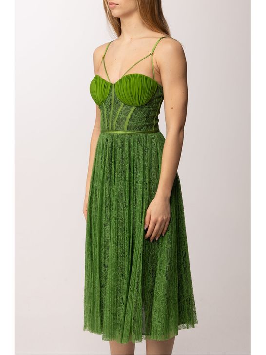 elisabetta franchi dress green Women's Midi - Beaded Quinceanera Dress