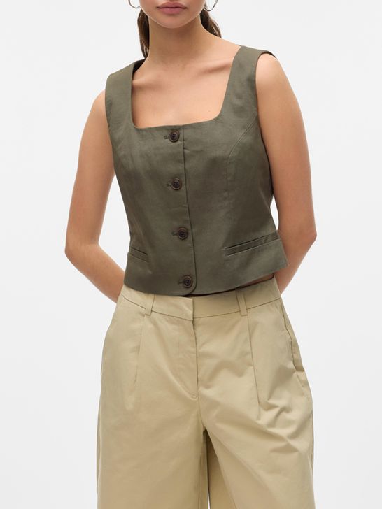 vero-moda-weste-grun-damen