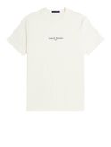 t-shirt fred perry embroidered da uomo - avorio