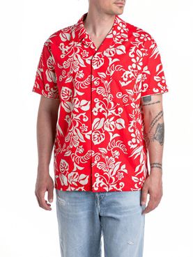 Replay Patterned Shirt Red - Men's