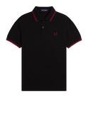 polo fred perry twin tipped da uomo - nero