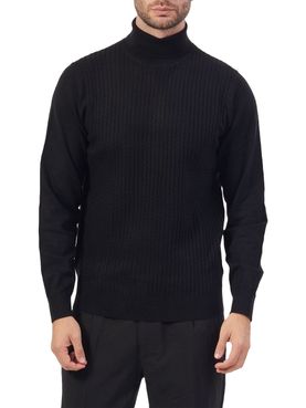 Yes Zee Rollkragenpullover Schwarz - Herren