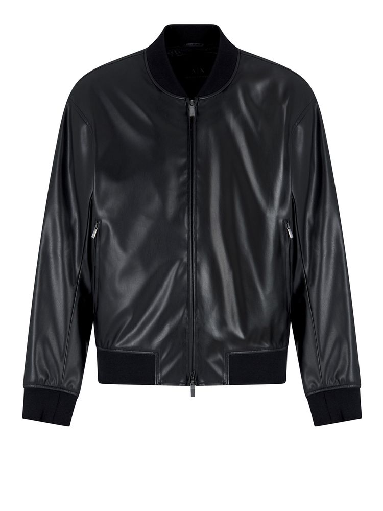 90's~00's Armani Jeans Bomber Jacket Armani Exchange Men's Leather