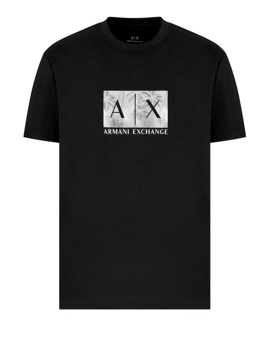 Tシャツ・カットソー ARMANI EXCHANGE Men T-shirt Black XM000554AF10356 UC001 Armani Exchange Men's T-shirt - Black | Zedstore