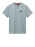 t-shirt napapijri s-badge da uomo - verde