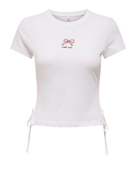 Only Carla Detail-T-Shirt für Frauen - Weiß