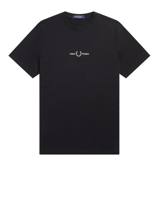 t-shirt-fred-perry-embroidered-da-uomo-nero-c2c234