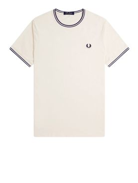 T-shirt Fred Perry Twin Tipped da Uomo - Avorio