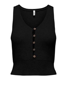 Canotta Only Lina Button Knt da Donna - Nero