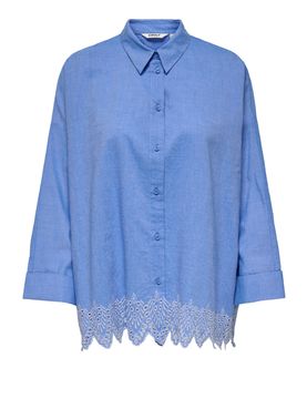 Camicia Only Graces Tulum Emb da Donna - Blu