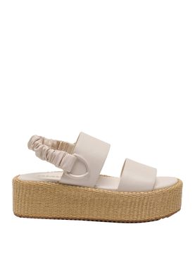 Blauer Opal04 Sandale für Damen - Elfenbeinf