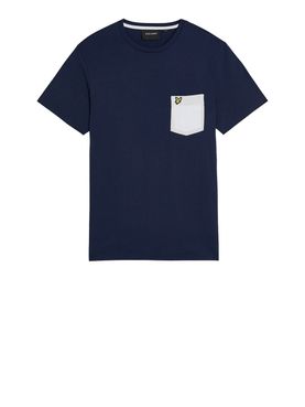 T-shirt Lyle & Scott Contrast Pocket da Uomo - Blu