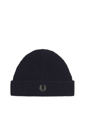 Fred Perry Waffle Knit Unisex Mütze - Schwarz