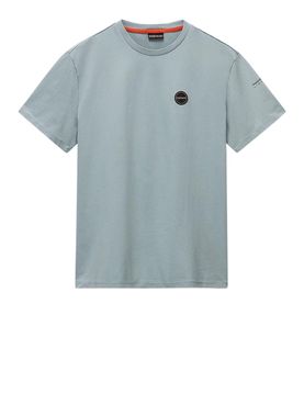 T-shirt Napapijri S-Badge da Uomo - Verde