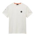 t-shirt napapijri s-badge da uomo - bianco