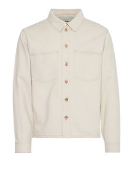Men's Solid Jeans Jacket - Ivory