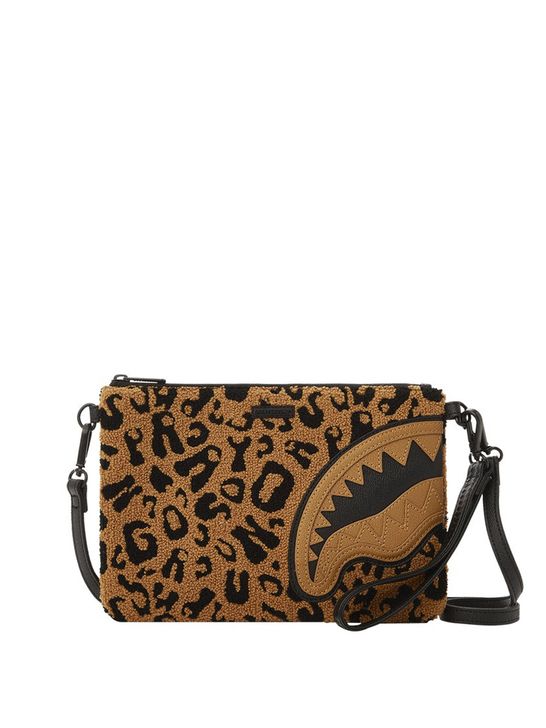 borsa-pochette-sprayground-chenille-cheetah-unisex-nero