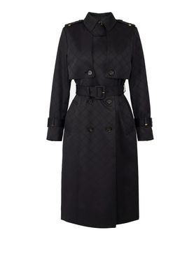Elisabetta Franchi Trench Coat Black - Women's