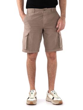 Bermuda Casual 40Weft Cargo da Uomo - Marrone