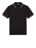 polo fred perry twin tipped da uomo - nero