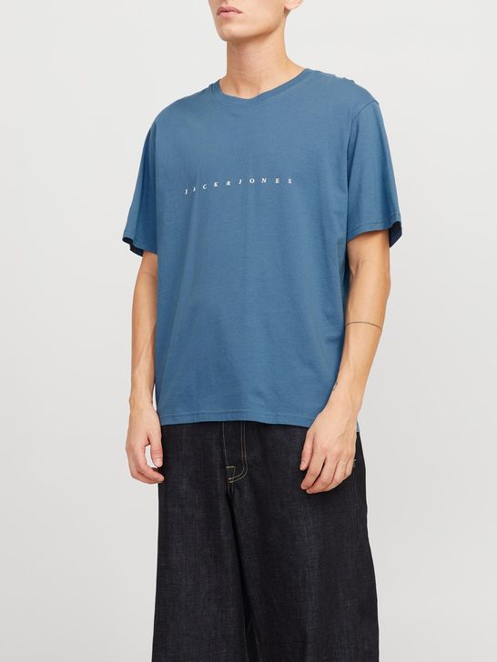 JACK & JONES Maglietta Uomo In Cotone - Girocollo, Manica Corta, Slim Fit - Basic Essenziale