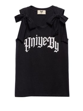 T-shirt Aniye By Ribbon Top Gin da Donna - Nero