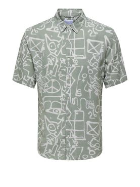 Camicia Fantasia Only e Sons da Uomo - Verde