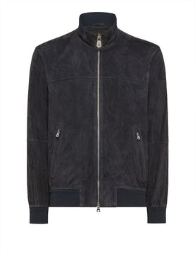 Peuterey Lederjacke Blau - Herren