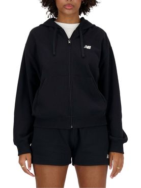 Felpa Zip New Balance French Terry da Donna - Nero