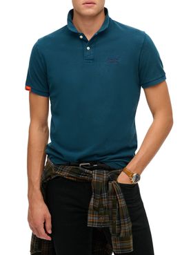 Polo Superdry Vint Destroy da Uomo - Blu