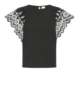 Ichi Damen-T-Shirt - Schwarz
