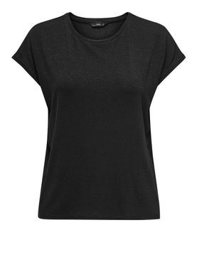 T-shirt Only Claudia Glitter da Donna - Nero