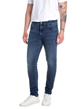 Herren Replay Super Soft Indigo Stretch Jeans - Denim