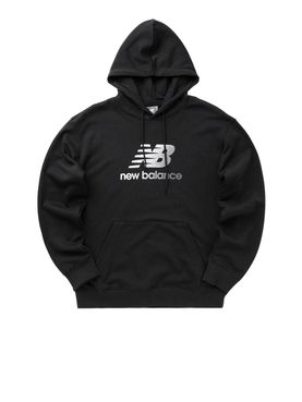 Felpa Cappuccio New Balance da Uomo - Nero