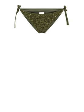 Bikini Pezzo Sotto Sun68 Paillettes da Donna - Verde
