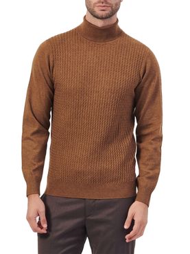 Yes Zee Rollkragenpullover Braun - Herren