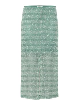 Ichi Ihpiloua Women's Longuette Skirt - Green