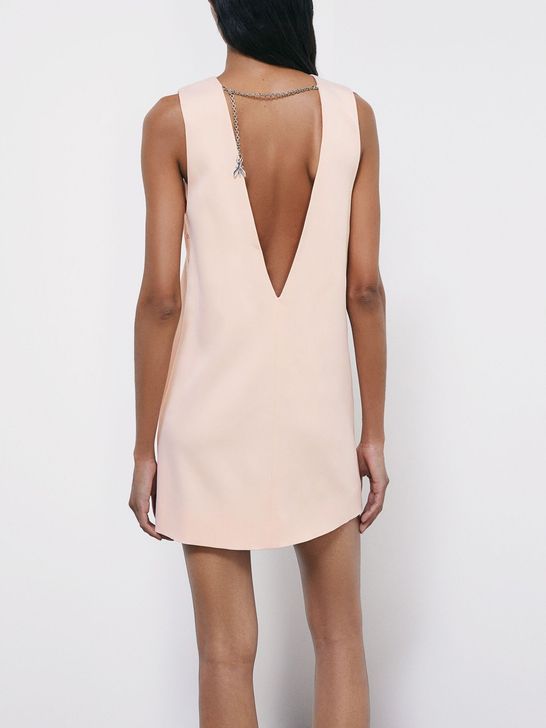 mesh keyhole dress 'Serafina' Mesh Keyhole Mini Dress in Sky Blue Print M