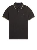 polo fred perry twin tipped da uomo - grigio