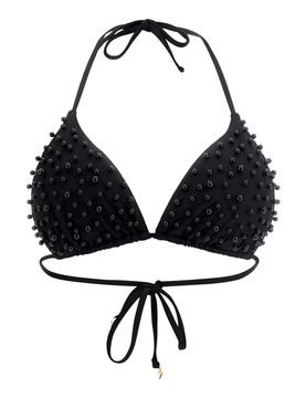 Bikini Pezzo Sopra Guess Pearls Triangle da Donna - Nero