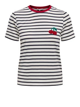 T-shirt Only Heart da Donna - Bianco