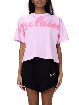 T-Shirt Disclaimer con logo laminato donna