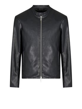Giubbino di Pelle Armani Exchange da Uomo - Nero