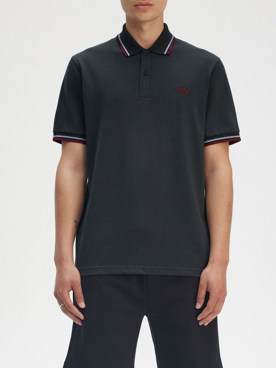 Polo Fred Perry Twin Tipped da Uomo Verde Zedstore